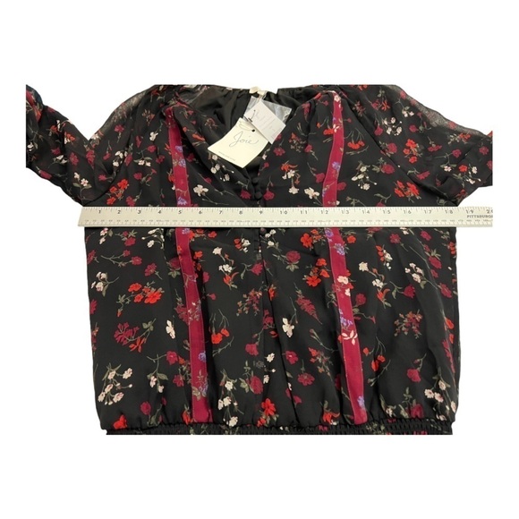 Joie Silk Floral Dress Sheer Sleeves Size Small NWT - Picture 12 of 14